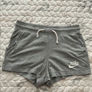 Nike Gray Athletic Shorts with Drawstring Waistband